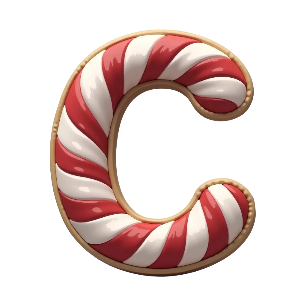 Candy Cane Letter C